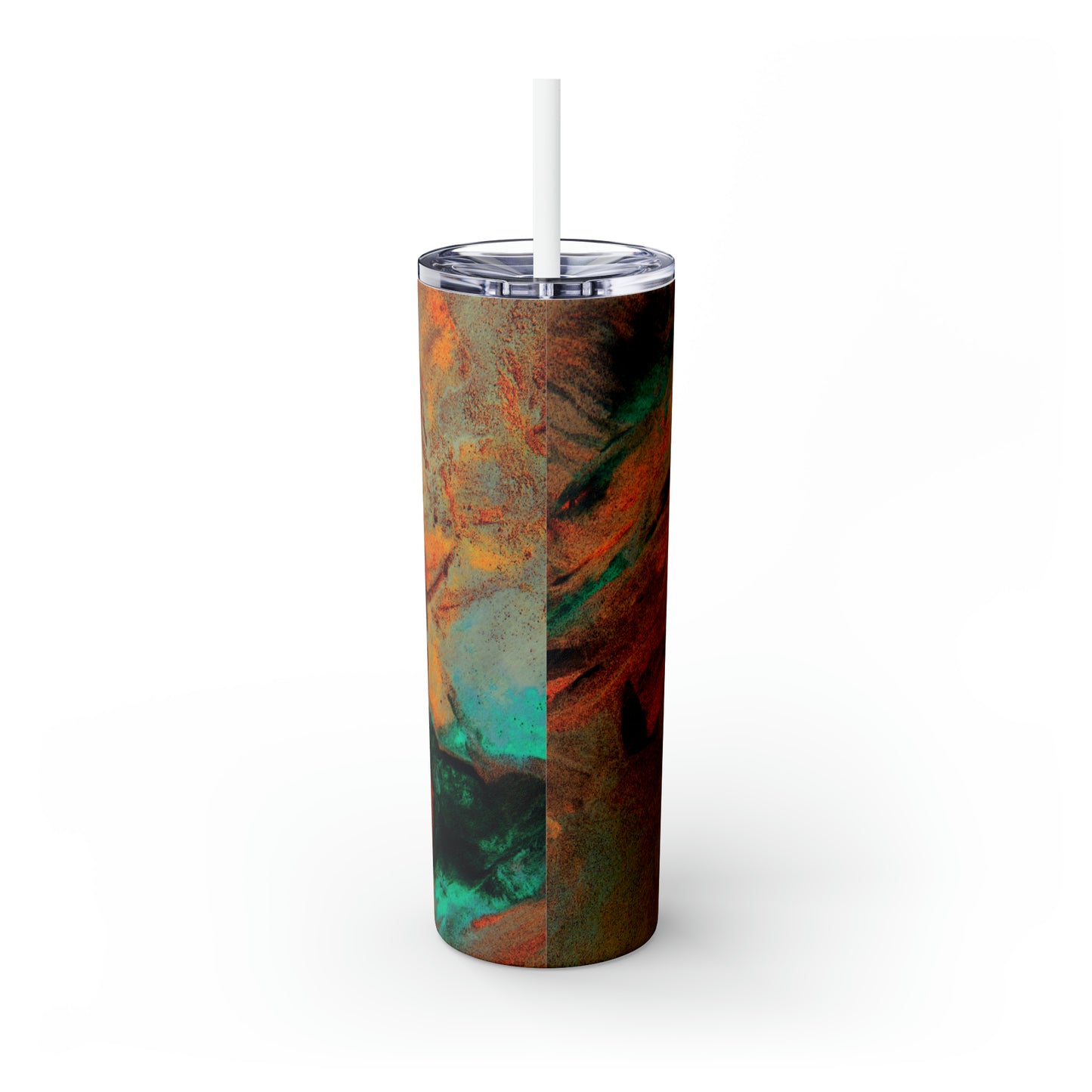 Orange flush - Inovax Maars® Skinny Tumbler avec paille 20oz