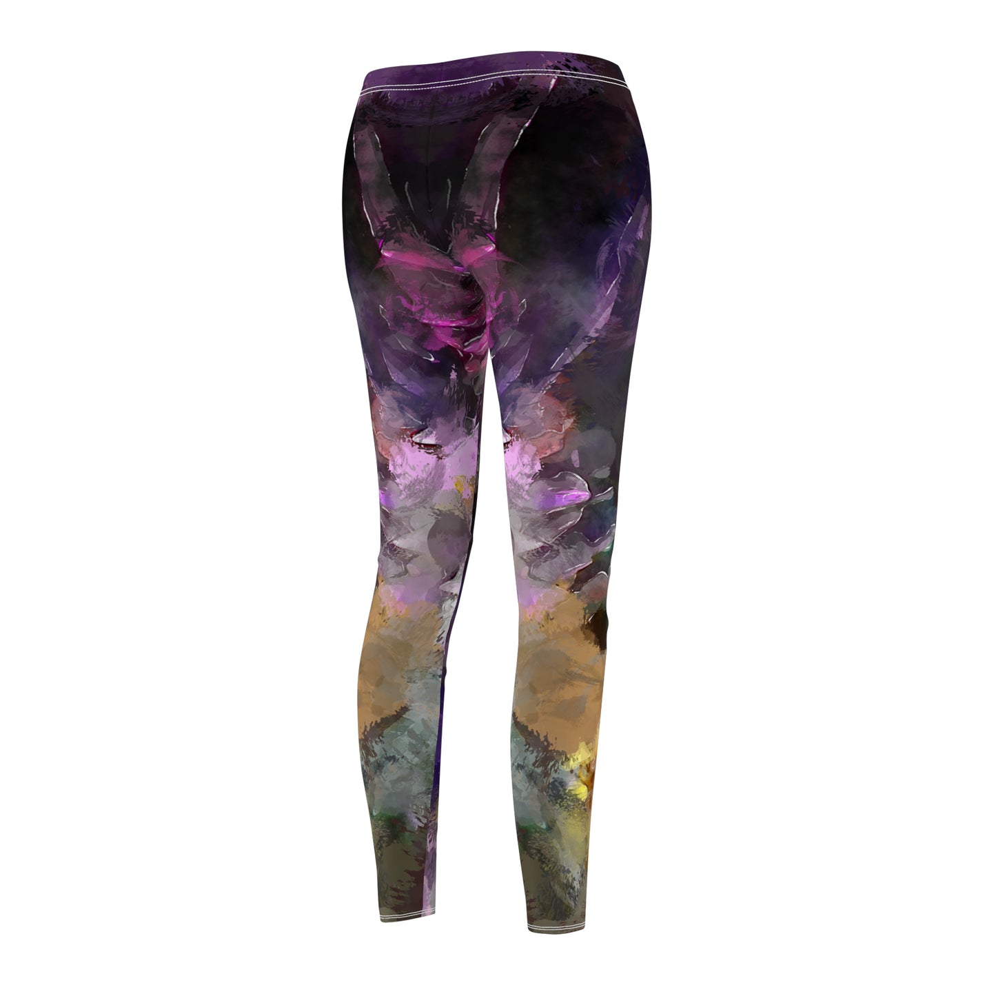 Pintura Morada - Leggings Casuales de corte y costura de mujer Inovax