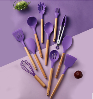 Ustensiles de cuisine en Silicone, ensemble d'ustensiles de cuisine résistants à la chaleur, ustensiles de cuisine antiadhésifs, outils de cuisson