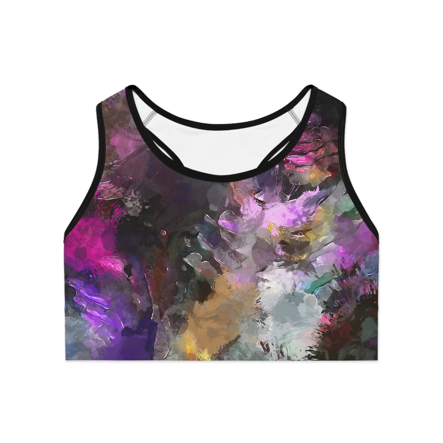 Purple Painting - Inovax Sports Bra