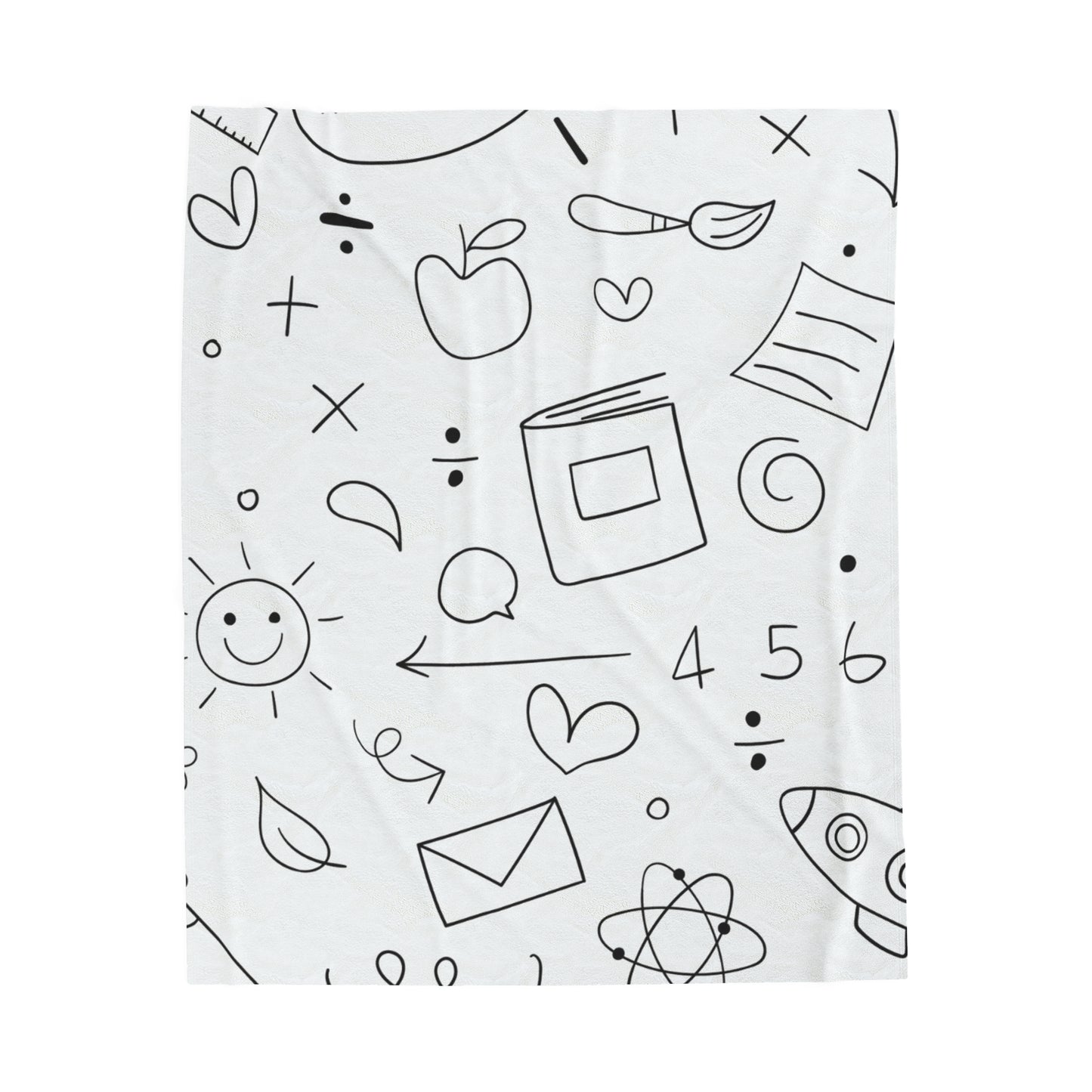 Doodle - Couverture en peluche Inovax Velveteen