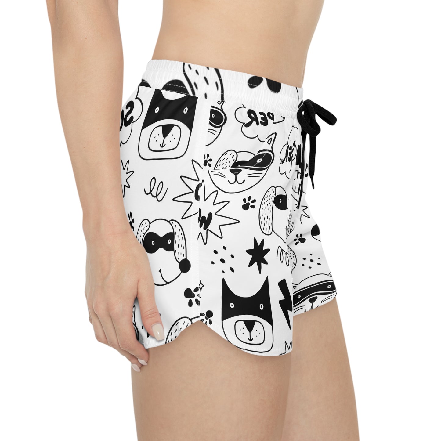 Doodle Dogs & Cats - Inovax Women's Casual Shorts