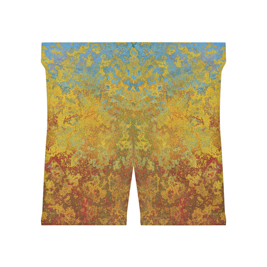 Gold and blue spots - Inovax Women's Biker Shorts