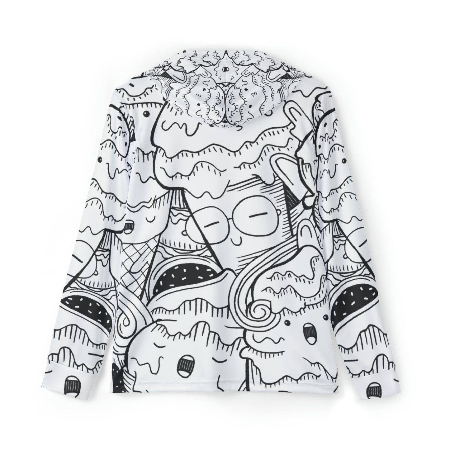 Doodle Icecream - Sweat à capuche d'échauffement sportif pour hommes