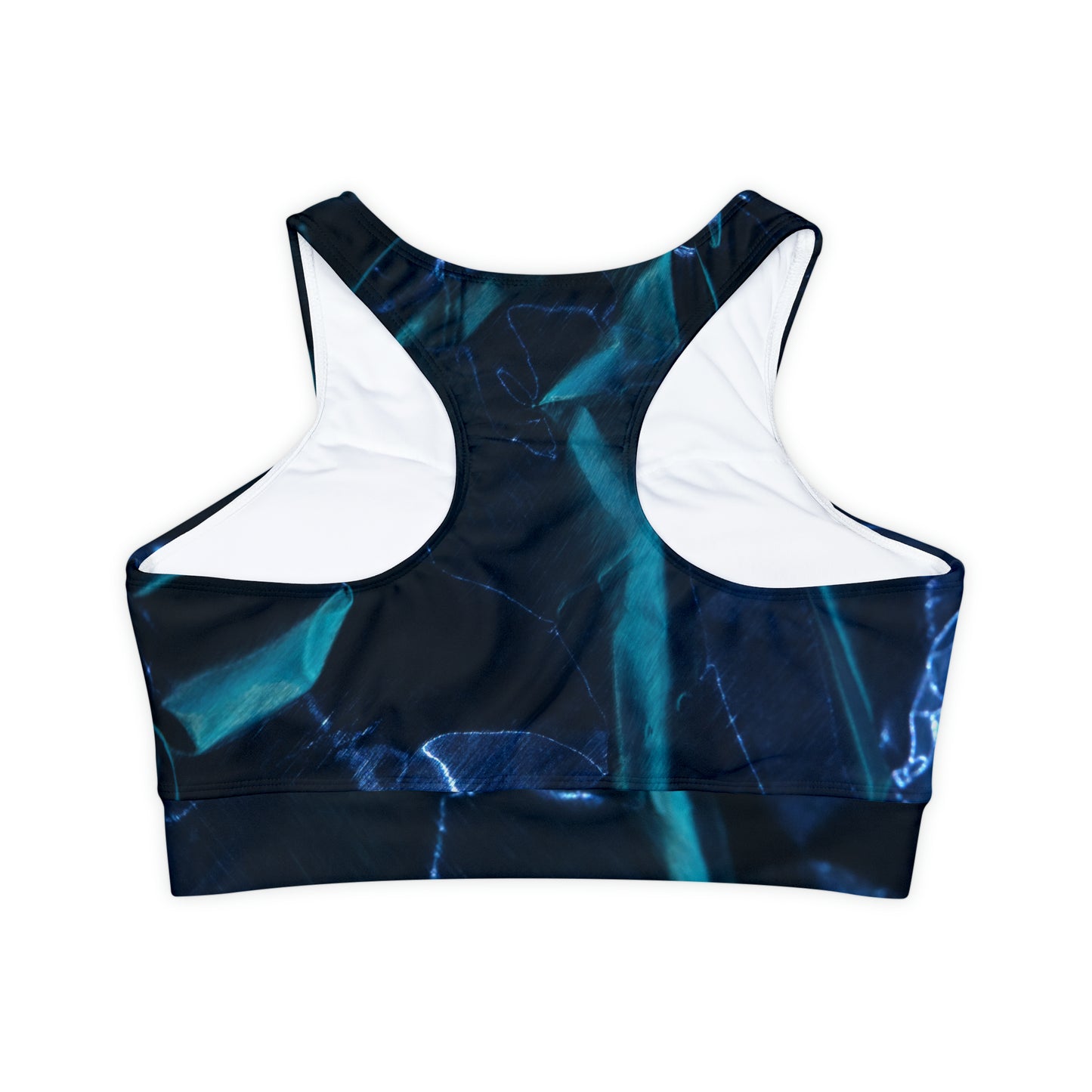 Blue Metalic - Inovax Padded Sports Bra