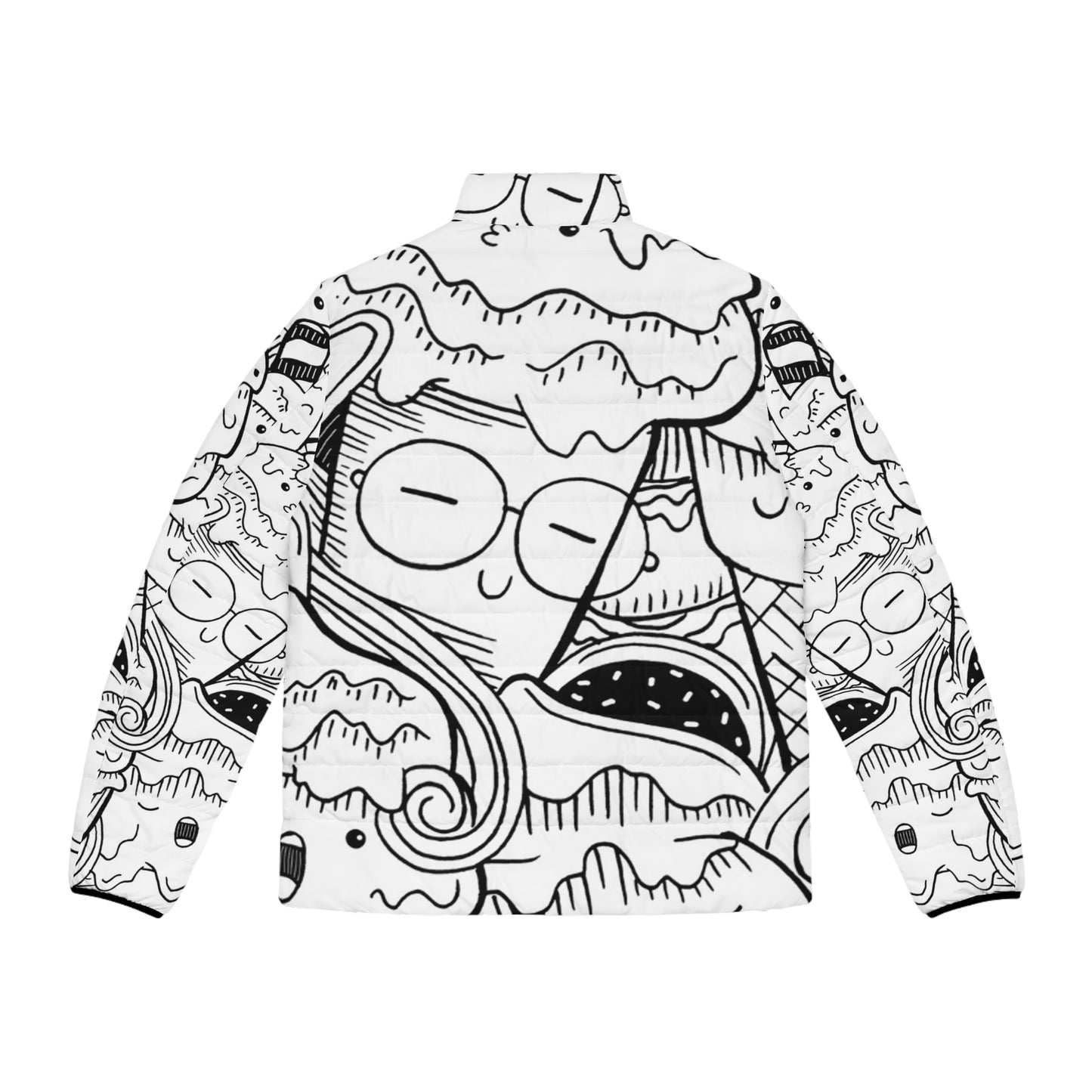 Doodle Icecream - Chaqueta acolchada para hombre Inovax