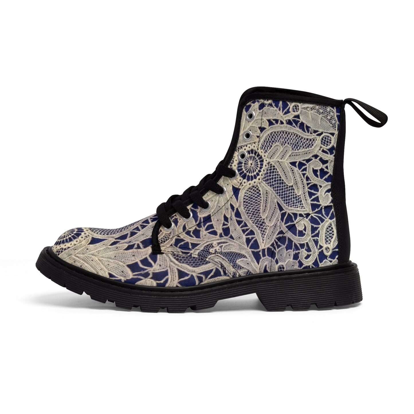 Doré et Bleu - Bottines en Toile pour Femme Inovax