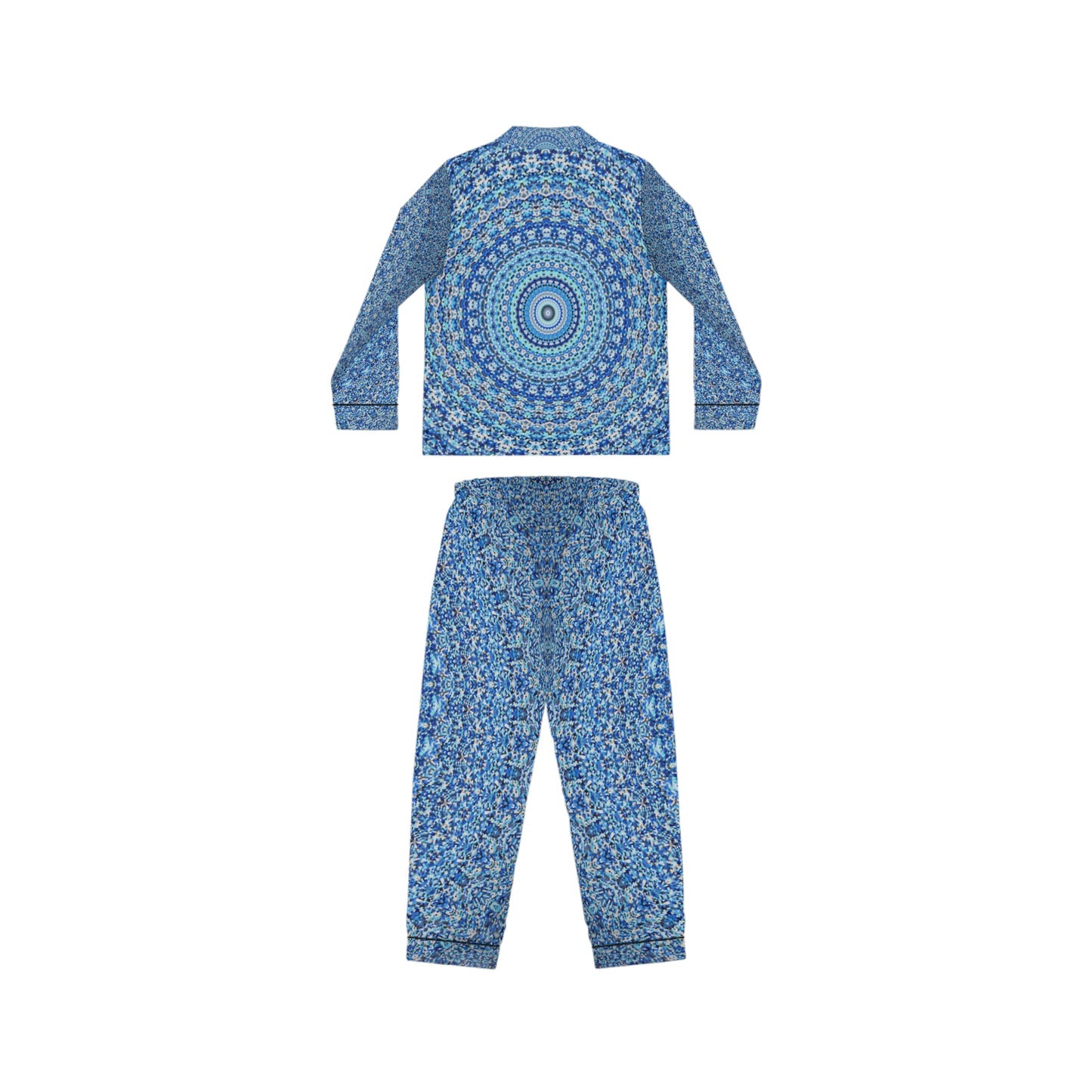 Blue Mandala - Pijama de satén para mujer Inovax