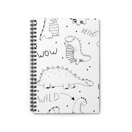 Doodle Dinosours - Inovax Spiral Notebook (Ruled Line)