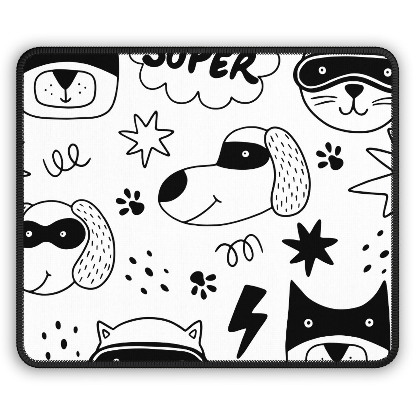 Doodle Perros y Gatos - Alfombrilla de ratón para juegos Inovax