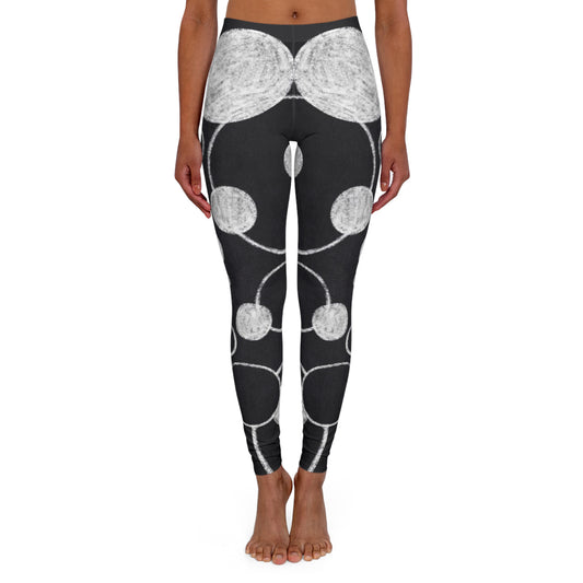 Black Dots - Inovax Women's Spandex Leggings