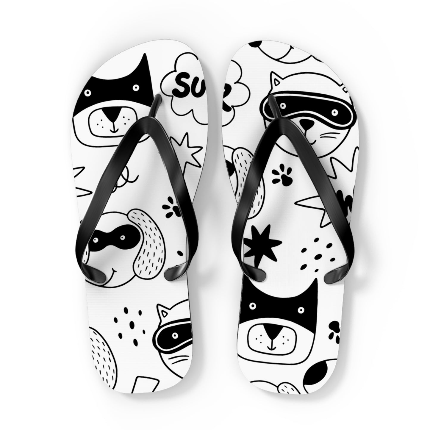 Doodle Dogs & Cats - Inovax Flip Flops