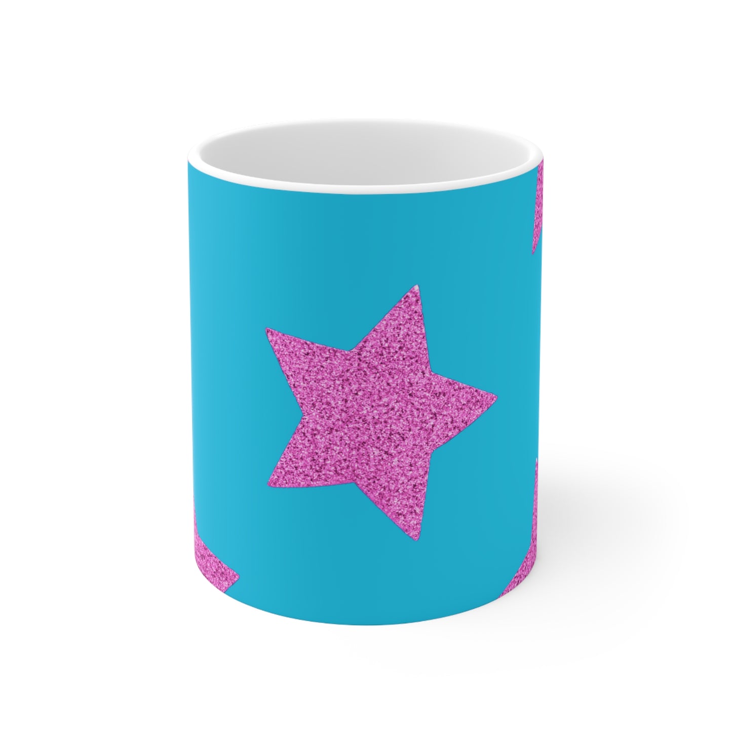 Pink Stars - Inovax Ceramic Mug 11oz