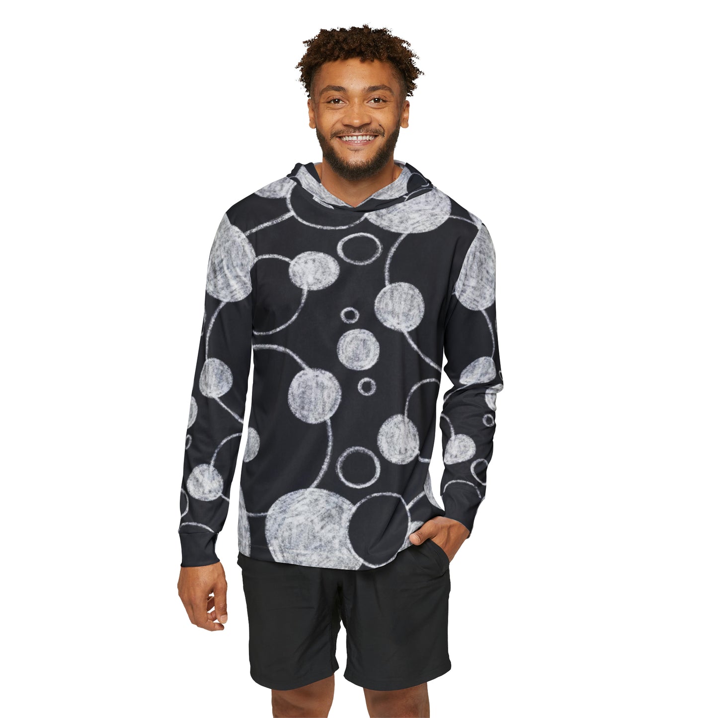 Black Dots - Sweat à capuche d'échauffement sportif pour hommes