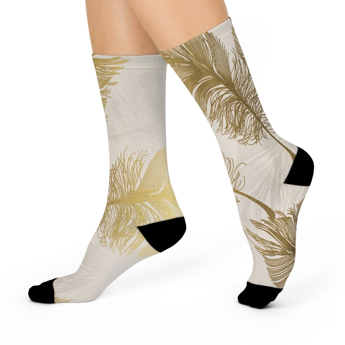 Golden Feathers - Inovax Cushioned Crew Socks