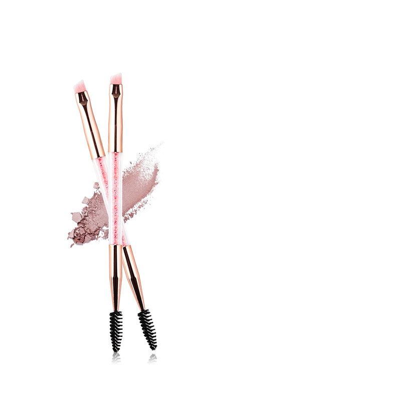 Double-ended makeup brush