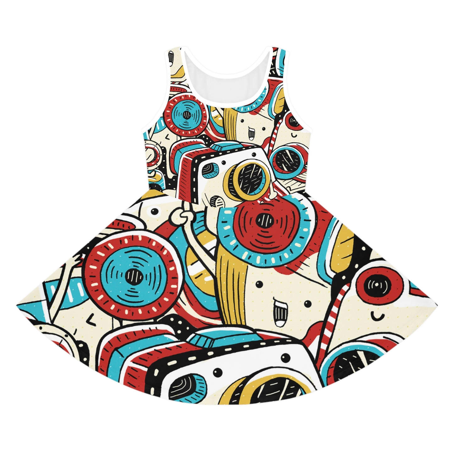 Doodle Photo Snap - Inovax Girl's Sleeveless Sundress