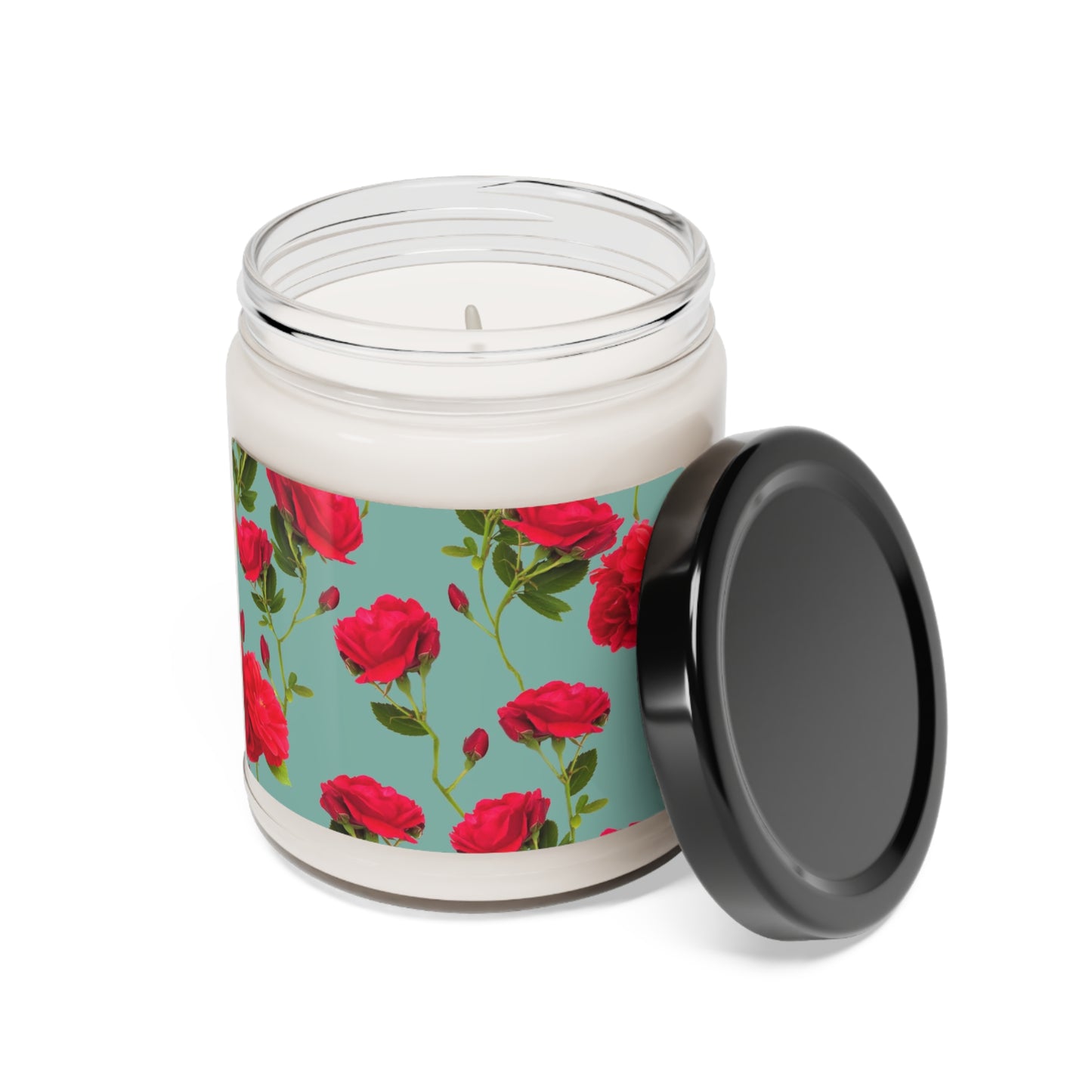 Fleurs rouges et bleues - Bougie de soja parfumée Inovax 9oz