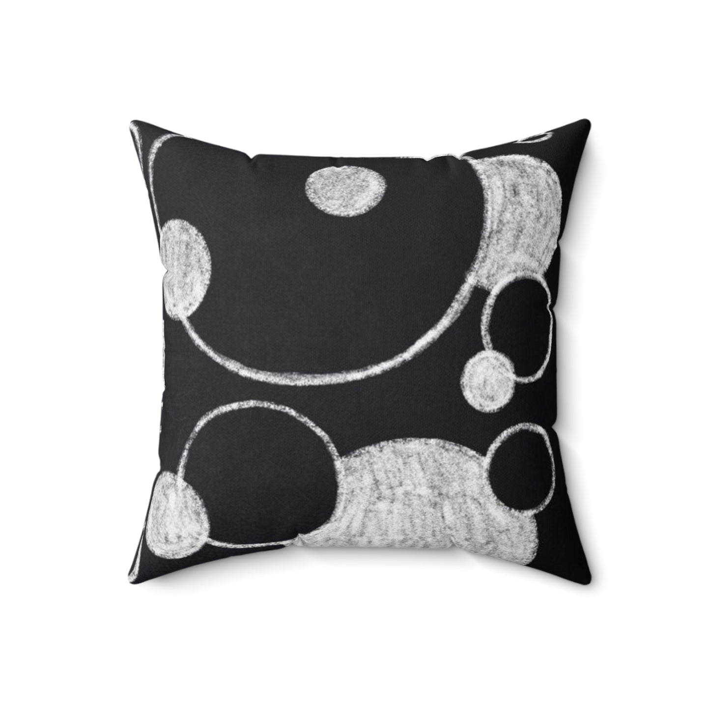 Black Dots - Inovax Spun Polyester Square Pillow