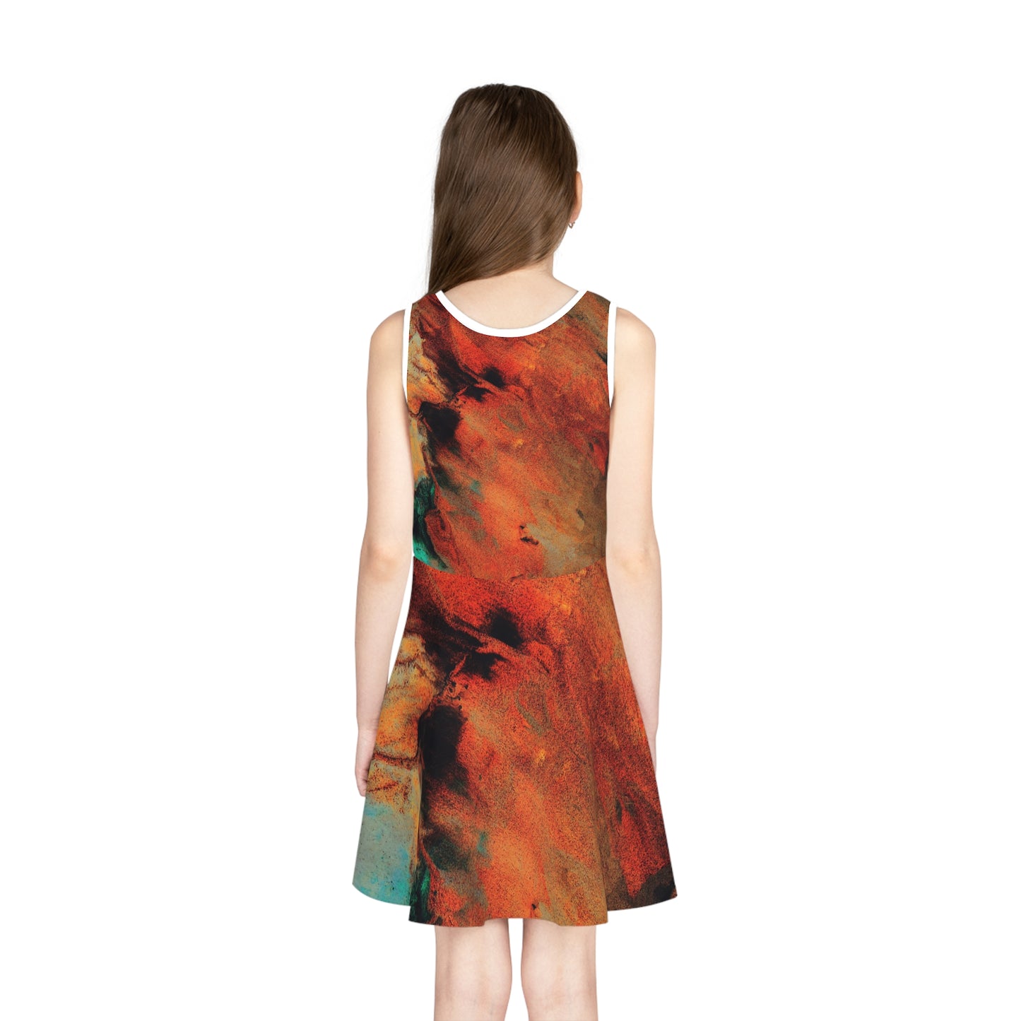 Orange flush - Inovax Girl's Sleeveless Sundress