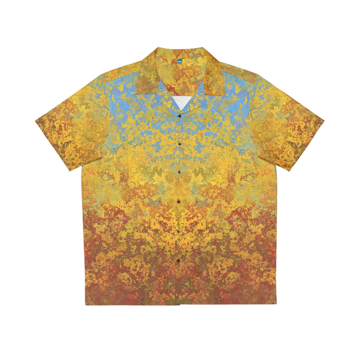 Gold and blue spots - Inovax Men's Hawaiian Shirt