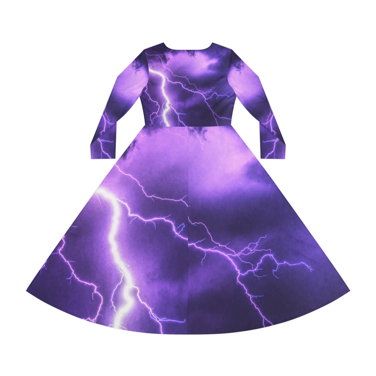 Electric Thunder - Inovax Women's Long Sleeve Dance Dress