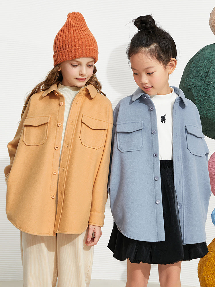 Vêtements pour enfants Manteau en laine pour filles Vêtements parent-enfant