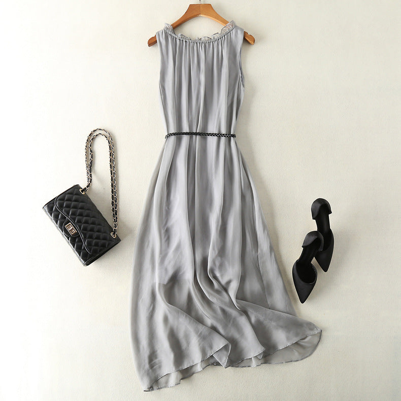 Elegance Sleeveless Holiday Slim Looking Vest Dress