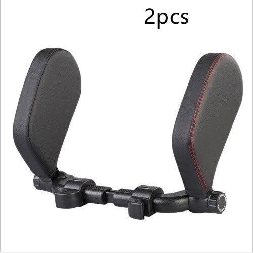 Almohada para reposacabezas de coche, cojín ajustable para dormir, asiento de viaje suave, reposacabezas de cuero para coche, almohada para el cuello, accesorios para coche