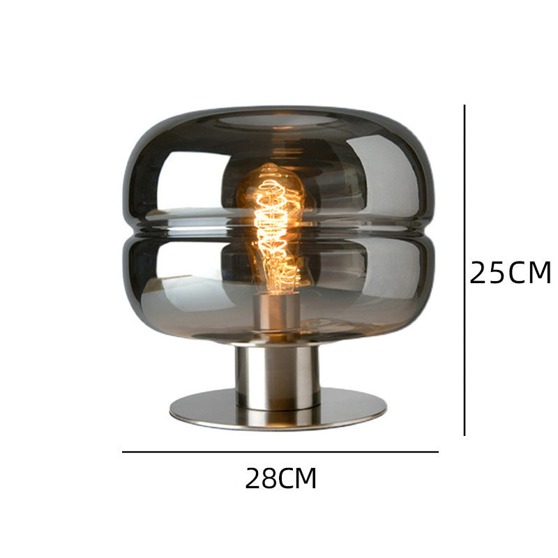 Lámpara de mesa pequeña de cristal minimalista posmoderna para sala de estar