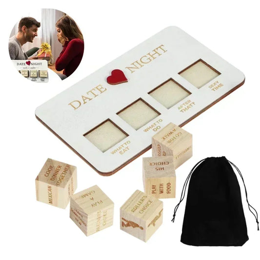 Dés de nuit en bois, idées de nuit en bois, jeu de dés pour Couple romantique, jeu de nuit, Action, décision, jeux de dés pour Couple