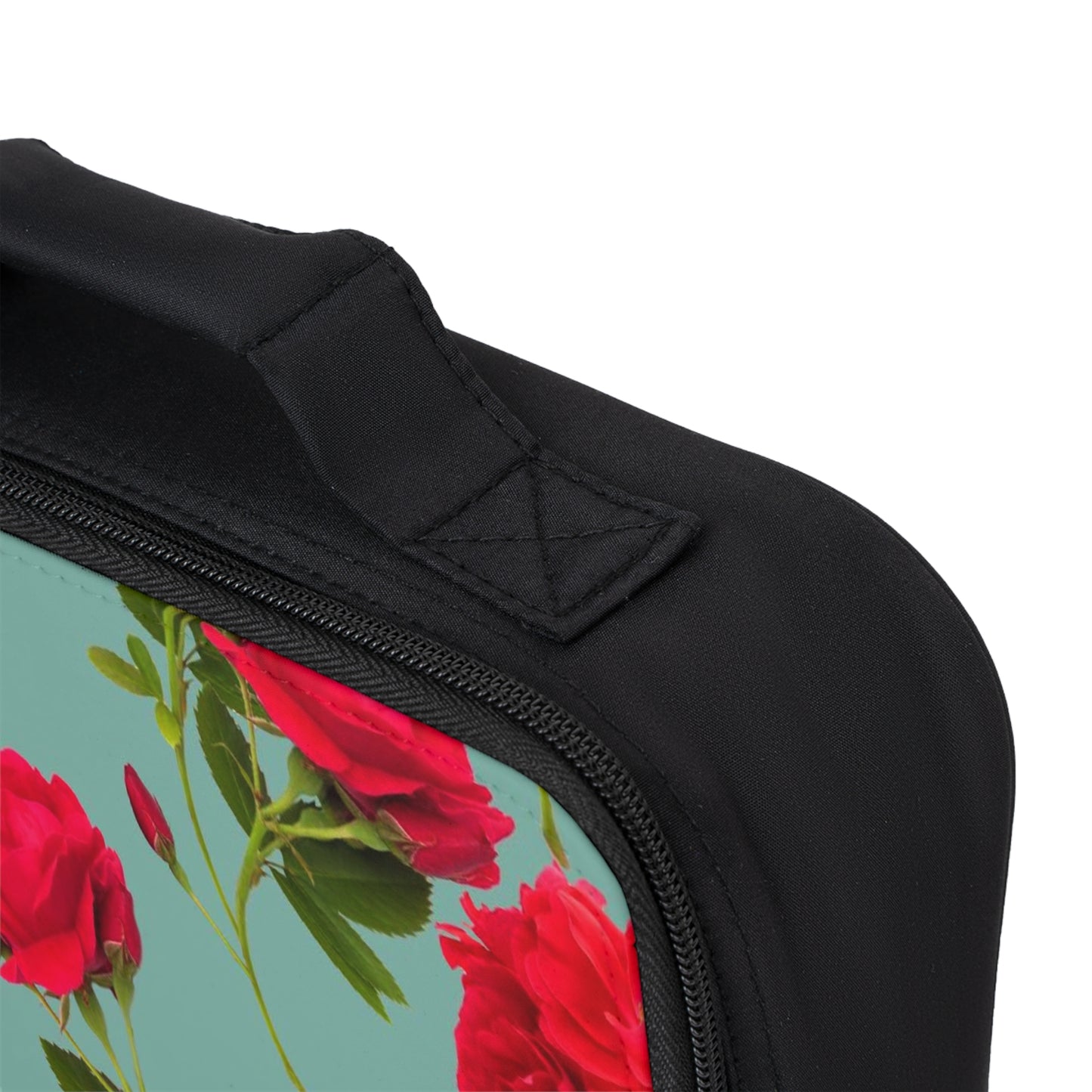 Red Flowers and blue - Inovax Lunch Bag