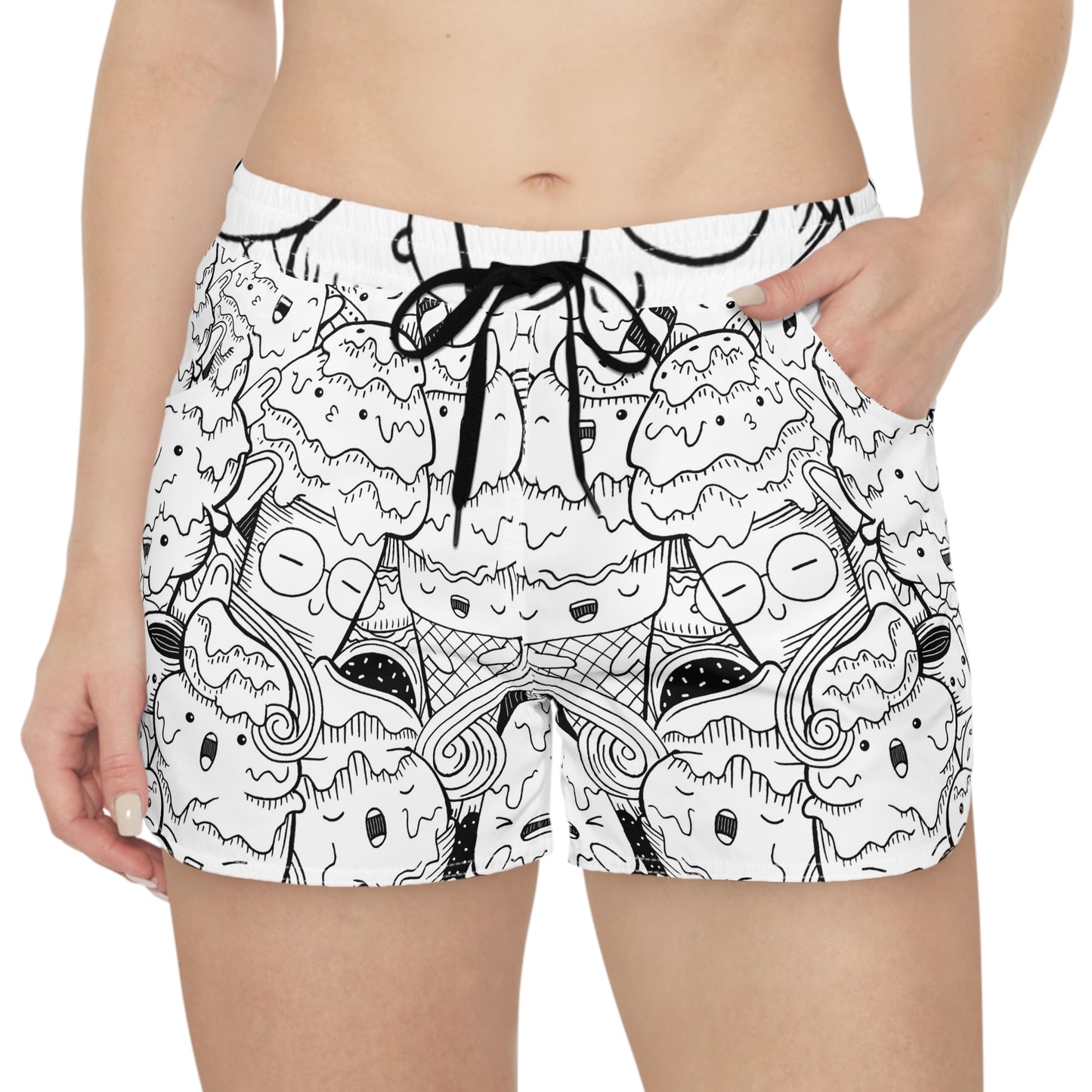 Doodle Icecream - Inovax Women's Casual Shorts