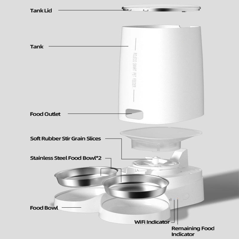 4L Automatic Pet Feeder Cat Food Dispenser Accessorie