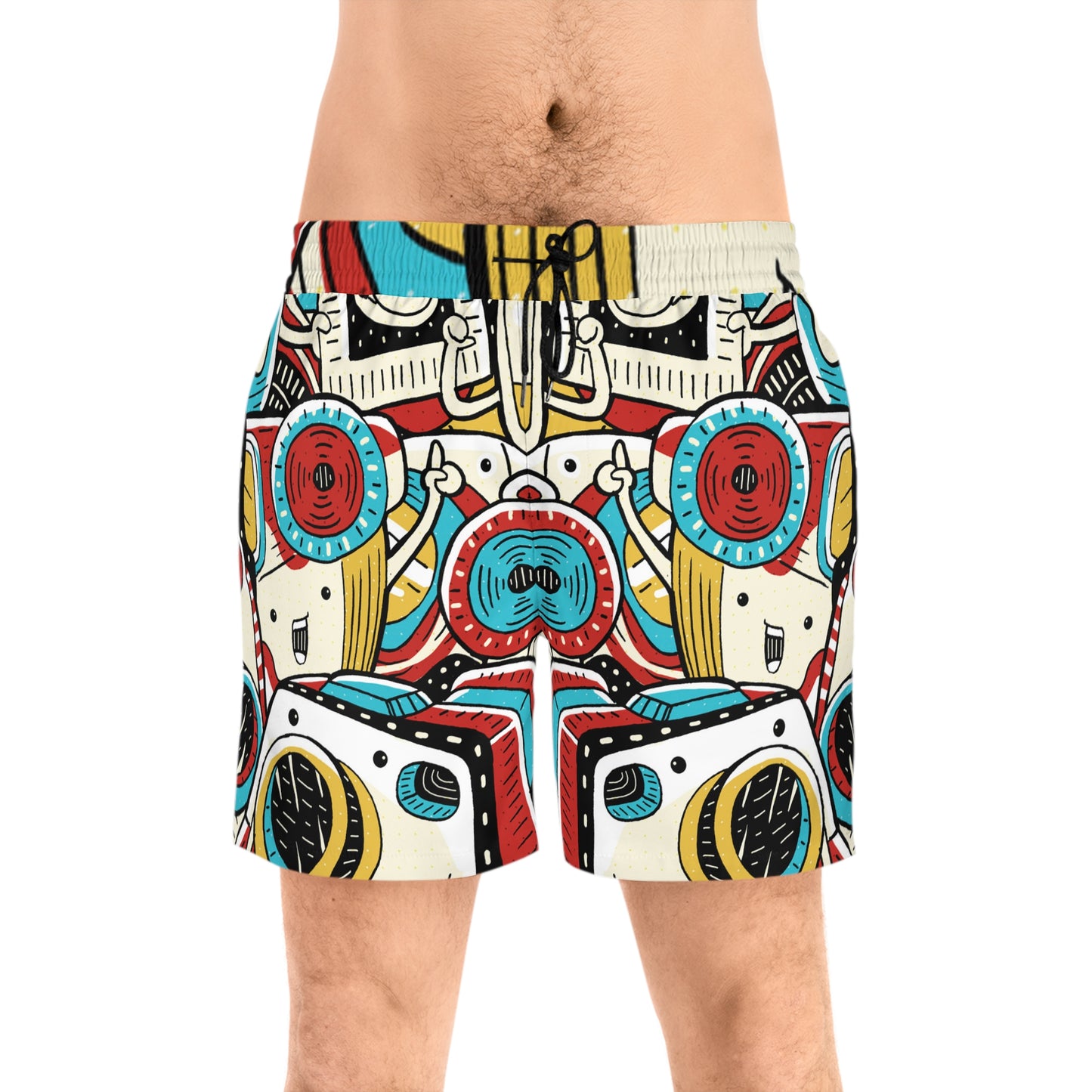 Doodle Photo Snap - Inovax Men's Mid-Length Swim Shorts