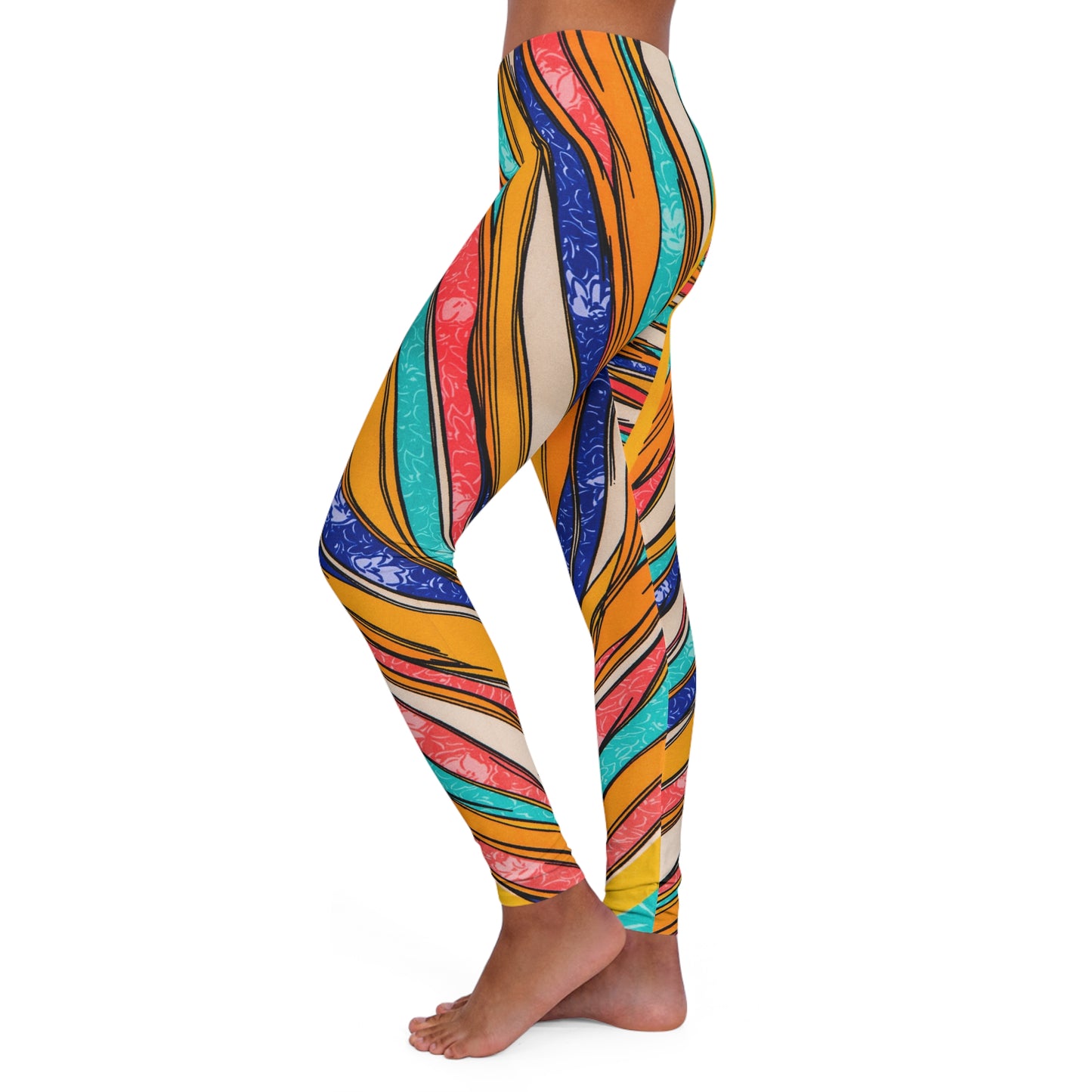 Coup de pinceau couleur - Leggings en spandex Inovax pour femmes