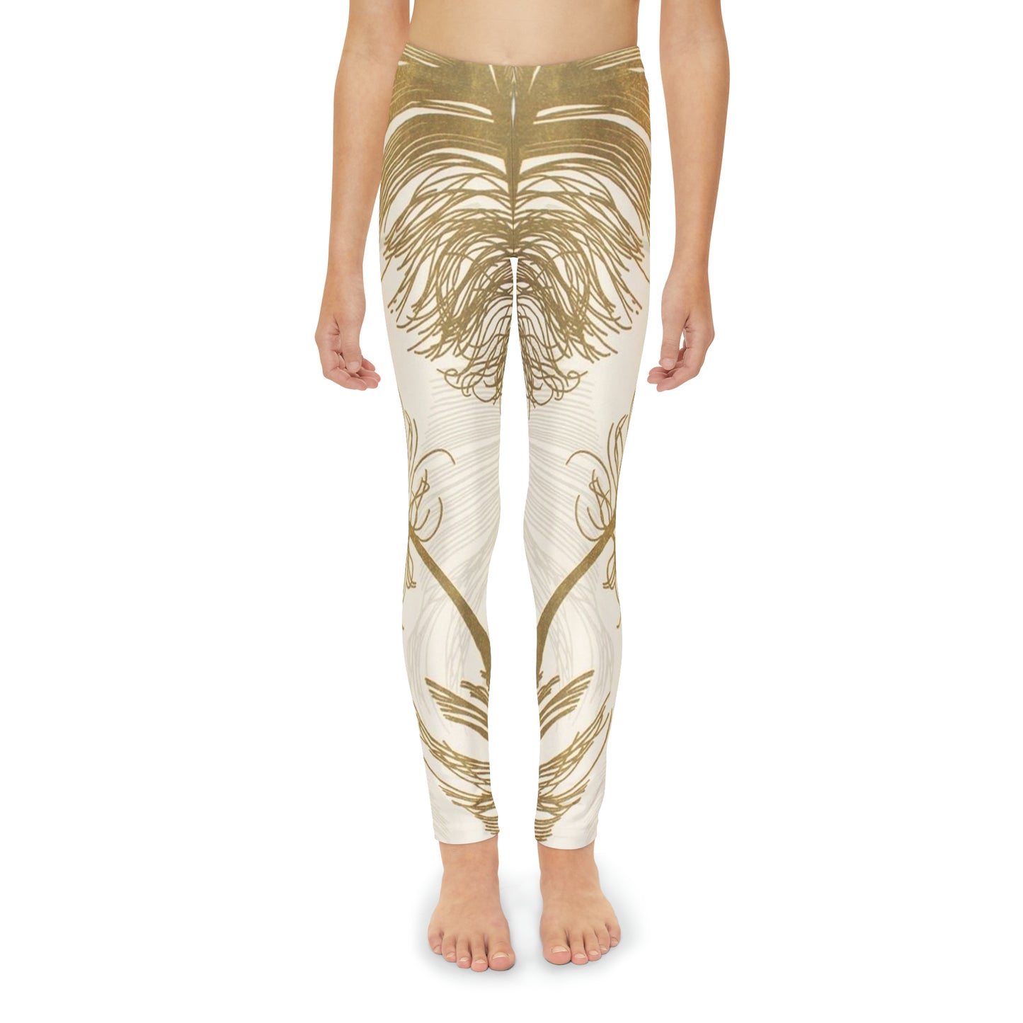 Golden Feathers - Inovax Youth Full-Length Leggings