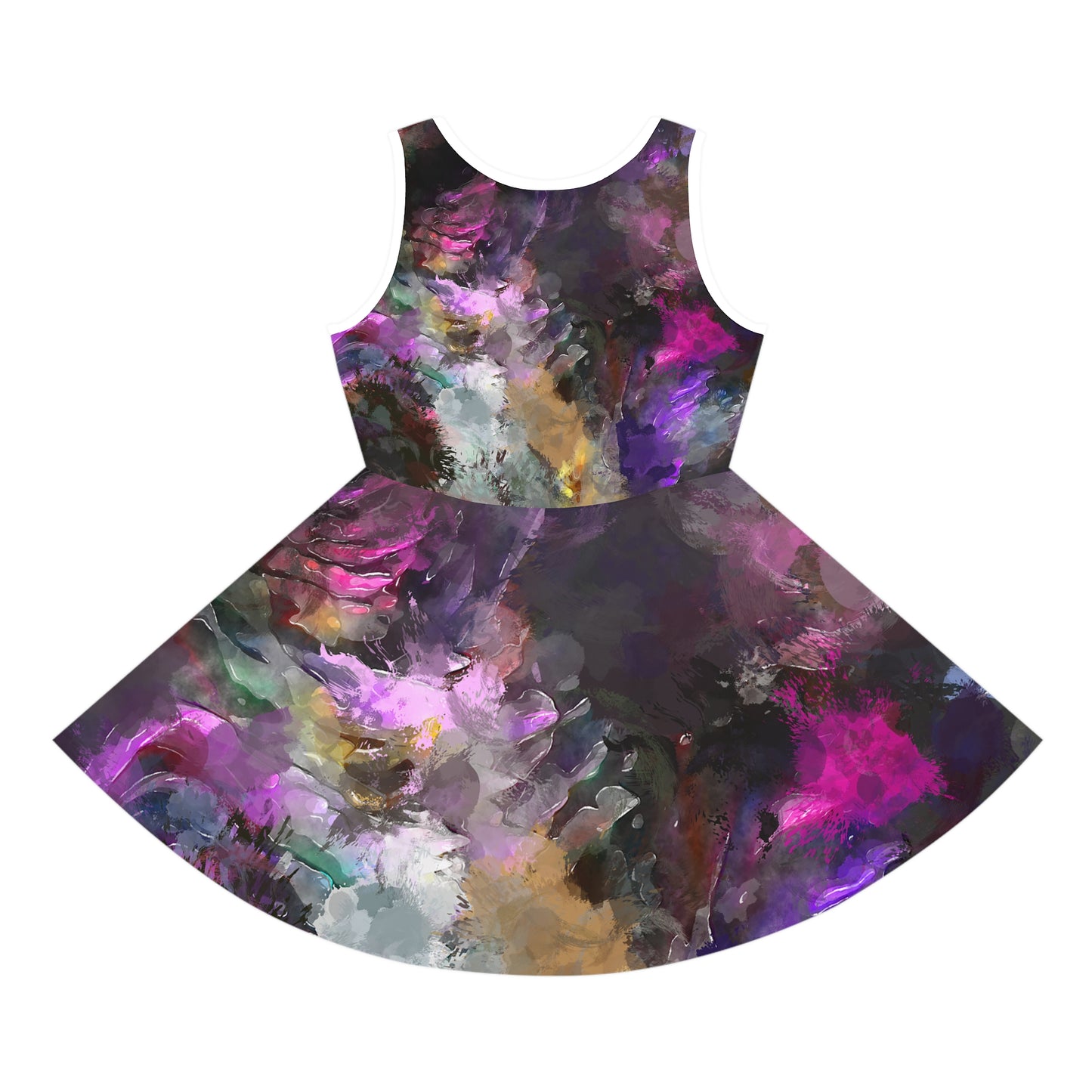 Purple Painting - Inovax Girl's Sleeveless Sundress