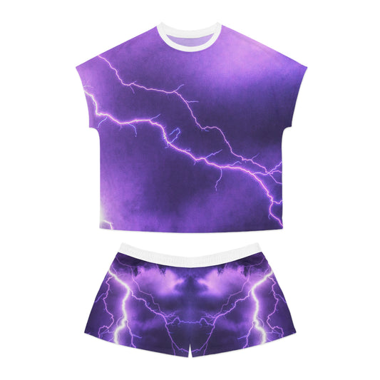 Electric Thunder - Conjunto de pijama corto para mujer Inovax