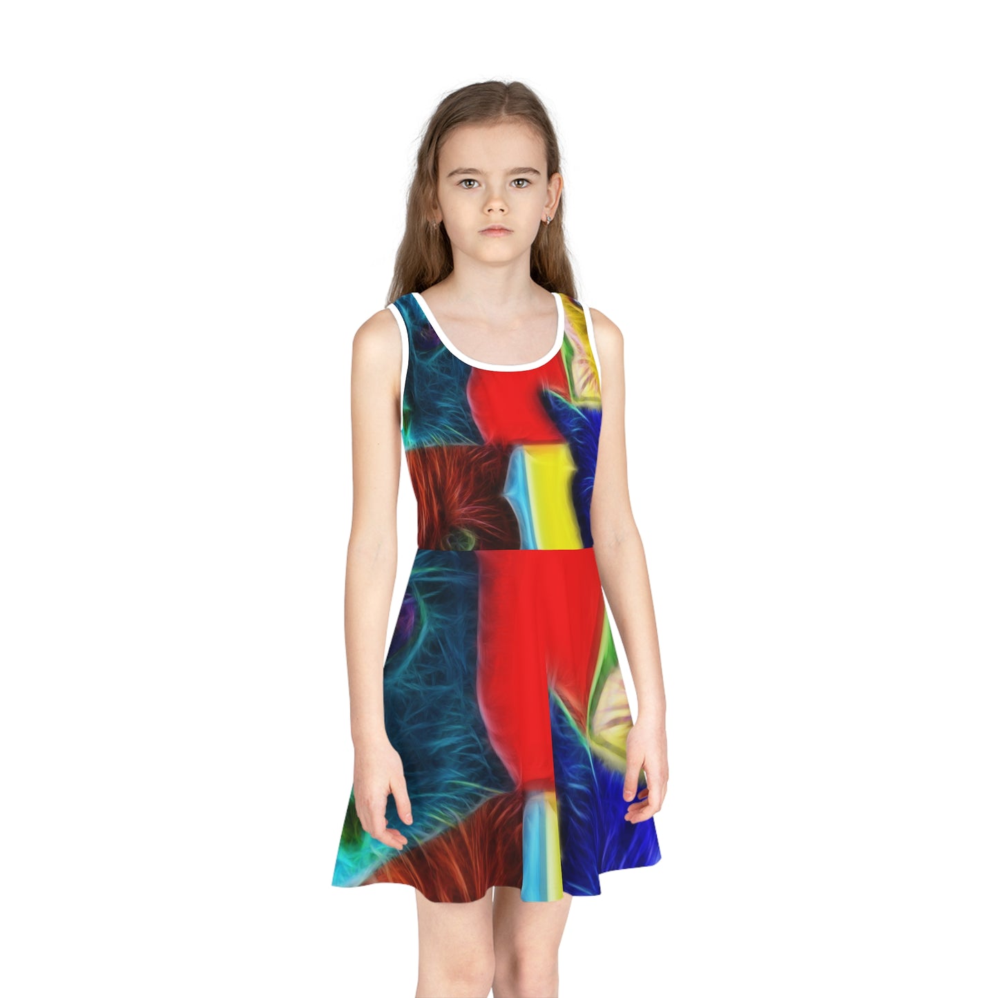 Pop Cats - Inovax Girl's Sleeveless Sundress