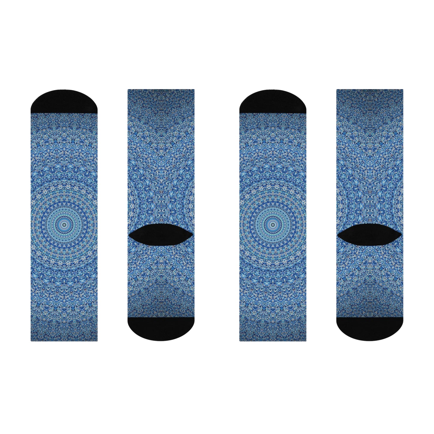 Blue Mandala - Inovax Cushioned Crew Socks