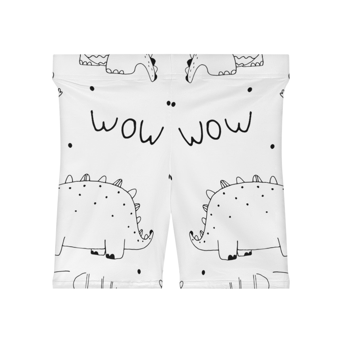 Doodle Dinosours - Inovax Women's Biker Shorts