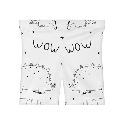 Doodle Dinosours - Pantalones cortos de motociclista para mujer Inovax