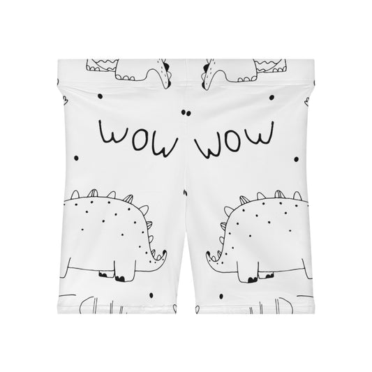 Doodle Dinosours - Pantalones cortos de motociclista para mujer Inovax