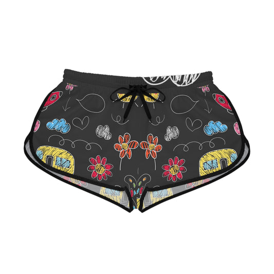 Kids Doodle Playground - Pantalones cortos relajados para mujer Inovax