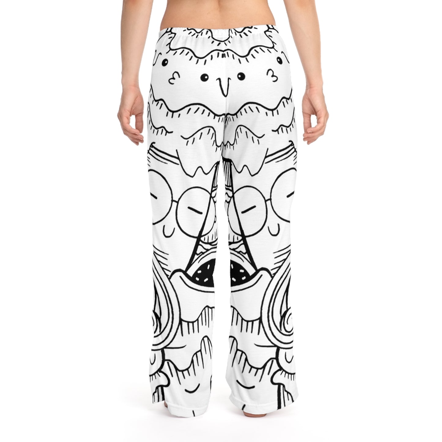 Doodle Icecream - Pantalones de pijama para mujer Inovax