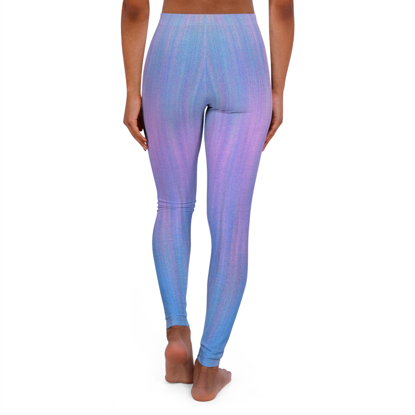 Blue & Purple Metalic - Inovax Women's Spandex Leggings