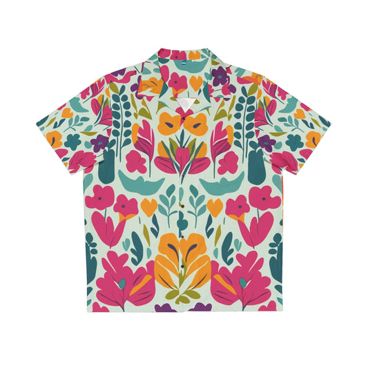 Flores claras - Camisa hawaiana de hombre Inovax