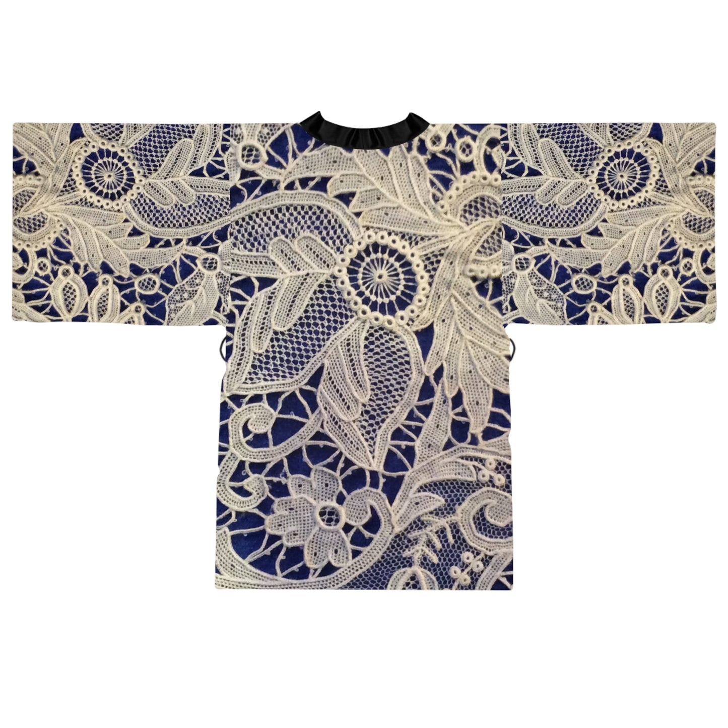 Doré et bleu - Robe kimono à manches longues Inovax