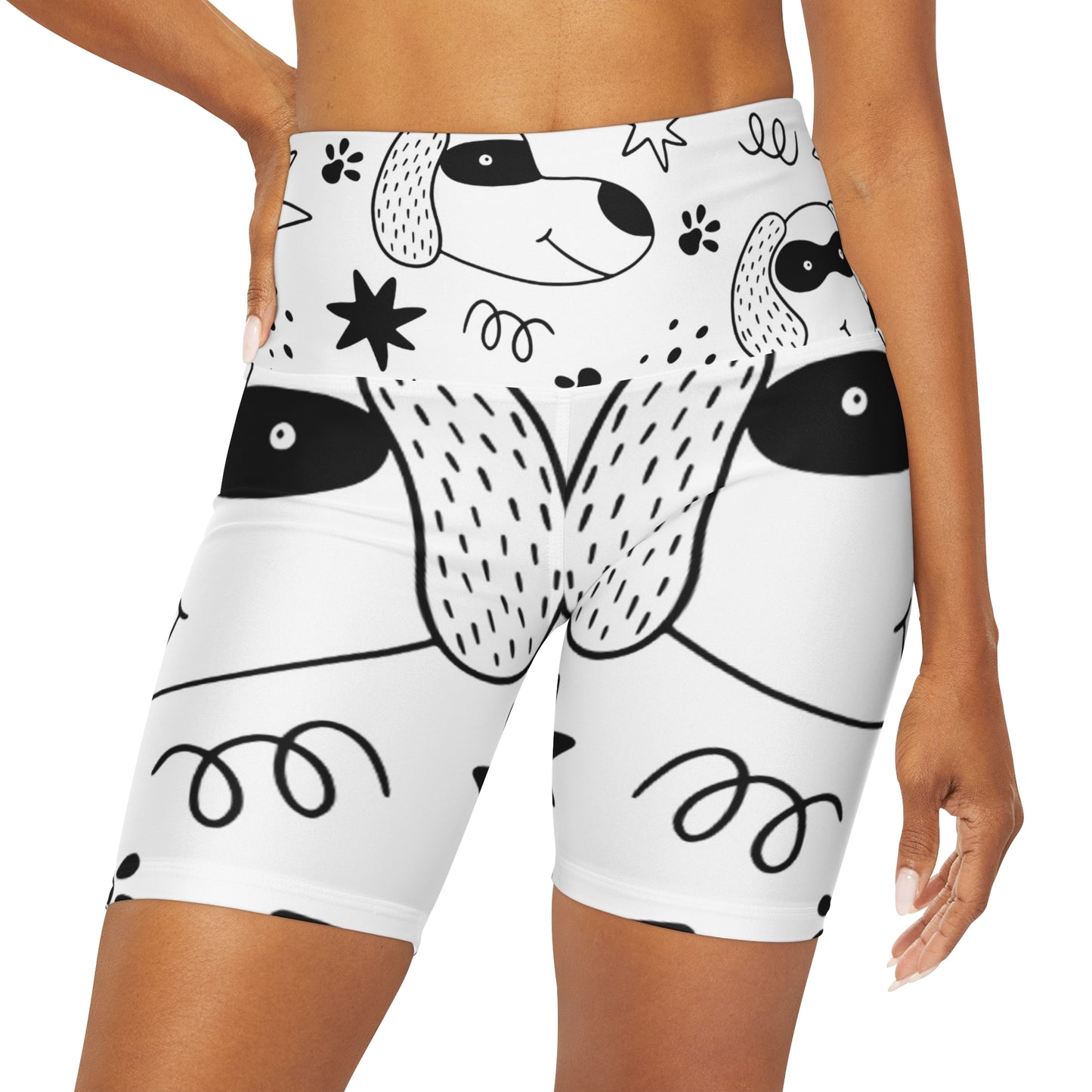 Doodle Dogs & Cats - Inovax High Waisted Yoga Leggings